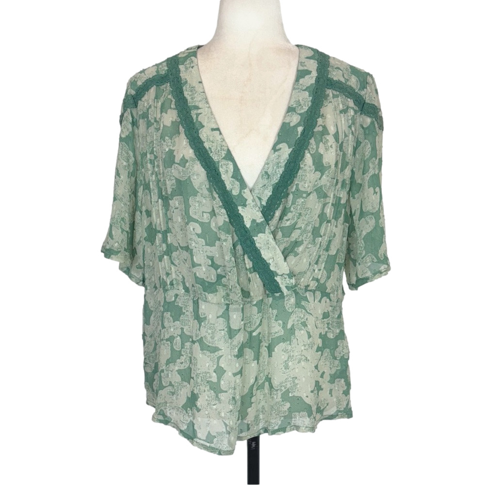 Atelier Reve green floral blouse